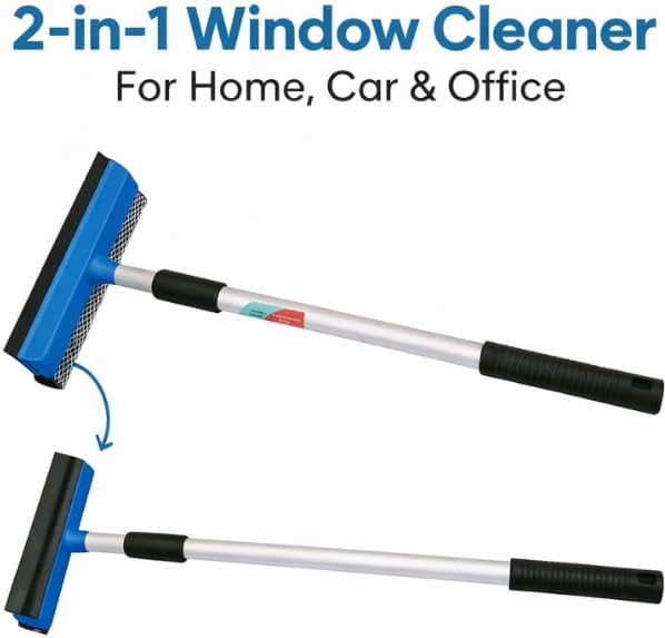 Telescopic Window Squeegee with Sponge & Rubber Blade 45–75cm