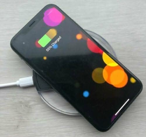 Fast Qi Wireless Phone Charger Pad Black with 1m USB Cable