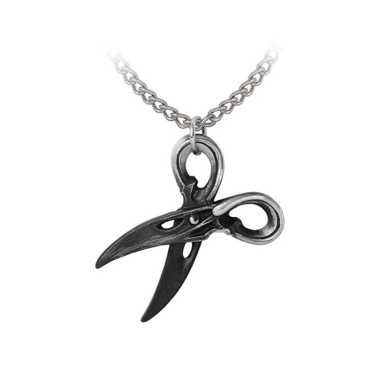 Alchemy Gothic Witches Shears Raven Scissors Necklace