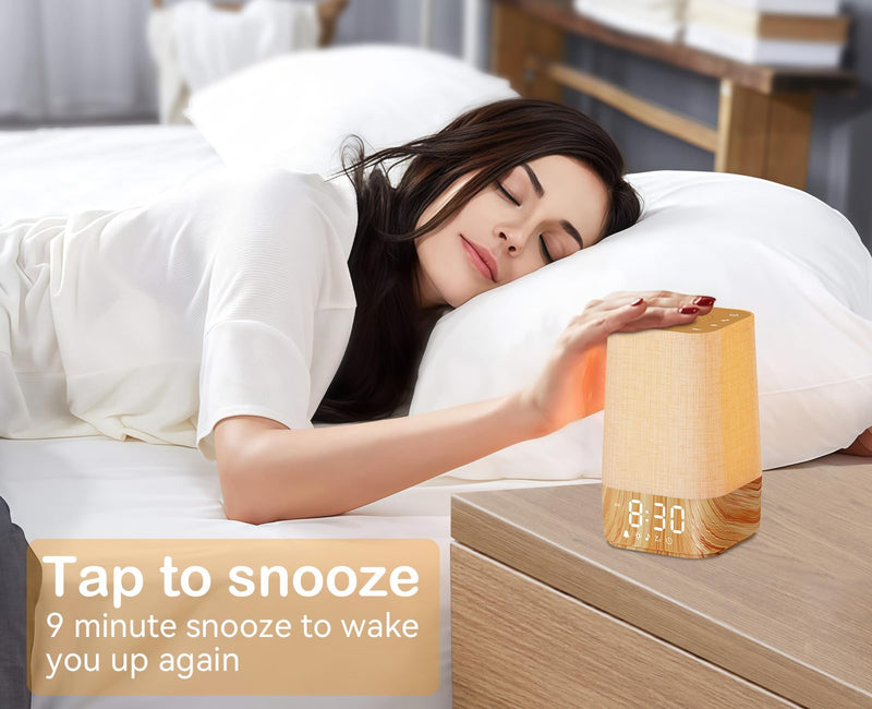 Wkzay Sunrise Alarm Clock with Noise Machine – Gentle Wake, 30 Sleep Sounds
