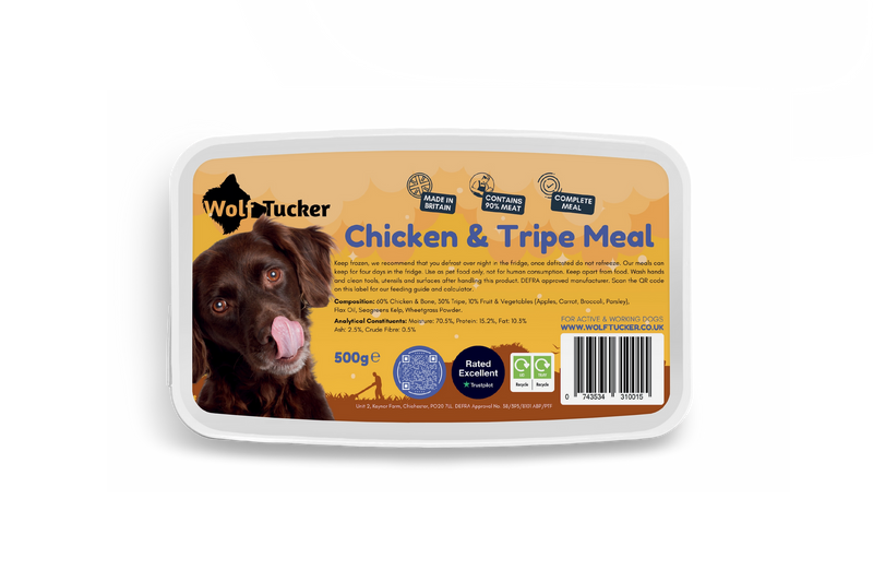 Wolftucker Working Dog Chicken & Tripe 500g