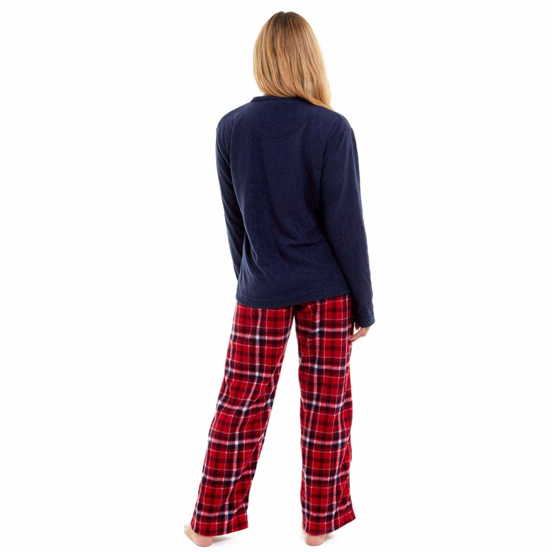 Women's Super Soft Polar Bear Fleece Pyjama Set Hooded Top Elasticated Pants Winter Loungewear Warm Durable Sleepwear by Daisy Dreamer