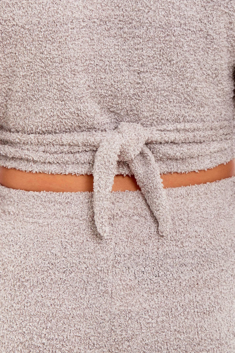 Women's Ultra Soft Teddy Fleece Loungewear Set Long Sleeve Wrap Top and Stretch Fit Pants Ideal for Relaxing and Sleeping Daisy Dreamer