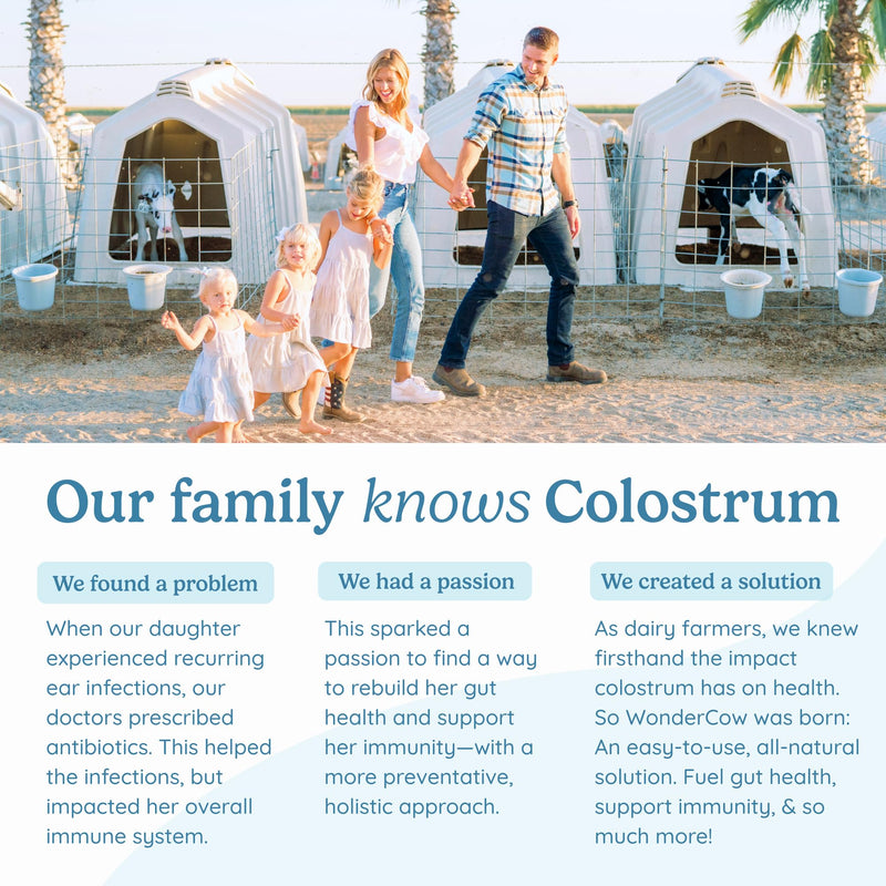 WONDERCOW Colostrum Powder for Gut Health, Immune Support & Recovery | Elderberry, 60 Servings