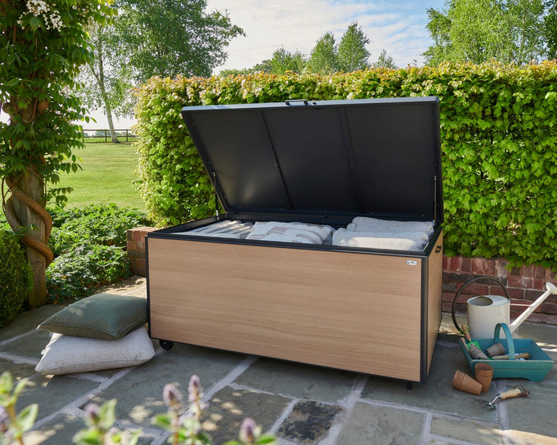 Royce Large Wood Look Outdoor Storage Box