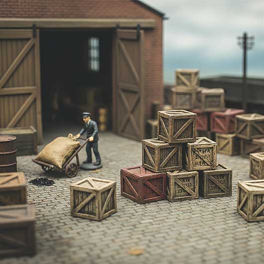 OO Scale Ready to Paint Wooden Crate (10 pack)