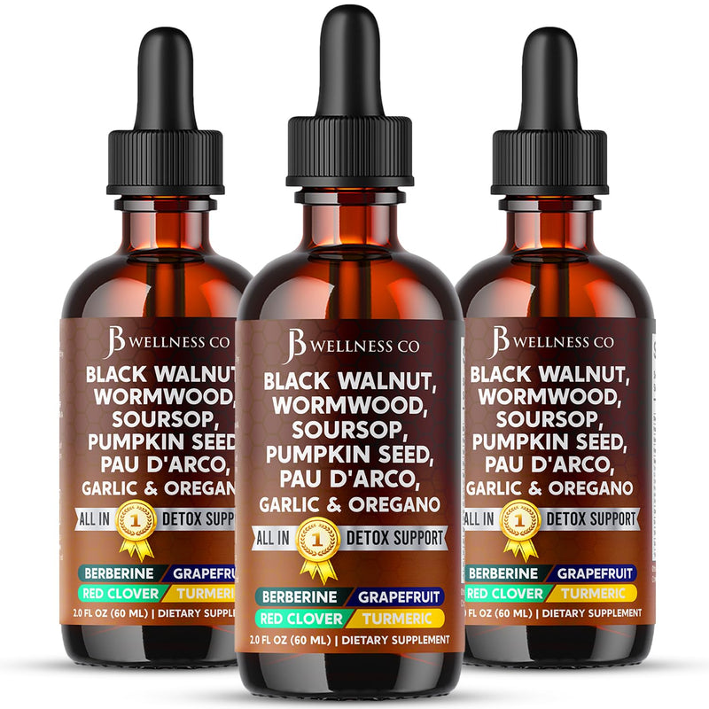 Wormwood Black Walnut Cleanse Drops – Gut Health Supplement 6 oz