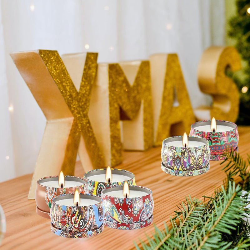 WPONSZU 24-Pack Scented Candles Gift Set - Soy Wax Travel Tin Jars 2.5 oz