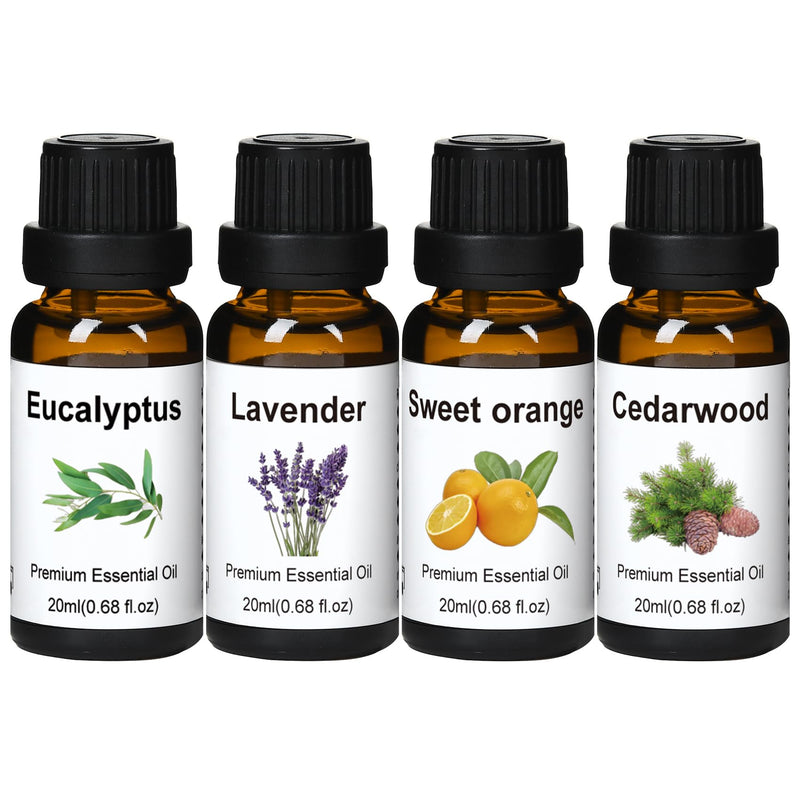 Wtrcsv Essential Oils Set – Eucalyptus, Lavender, Cedarwood & Sweet Orange | Diffuser & DIY Projects