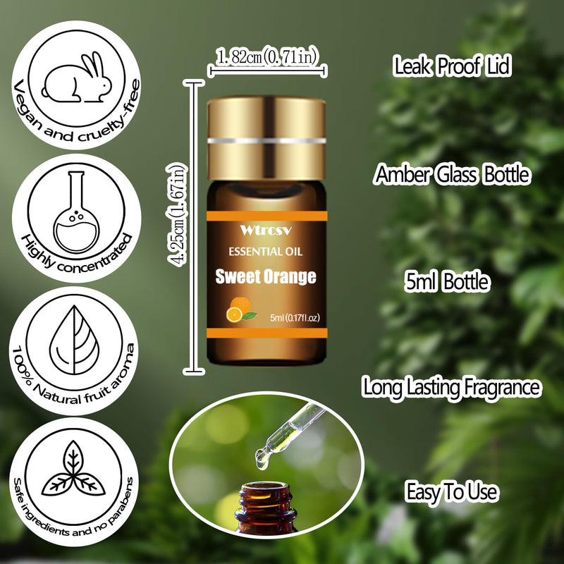 Wtrcsv Essential Oils Set – 15 Premium Blends for Diffusers & DIY