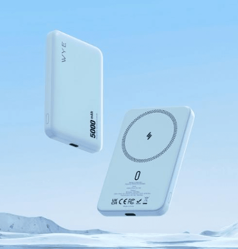 Wyeflux Slim Magnetic 5K Portable Power Bank - Blue - InStock