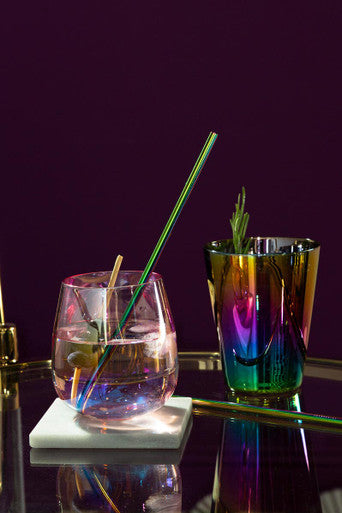 Set of 4 Tumbler Glasses | Frosted Deco