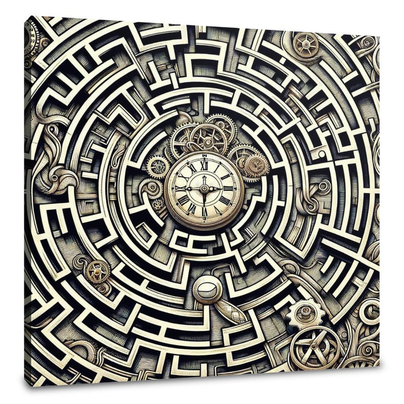 Temporal Labyrinth Elegance Canvas