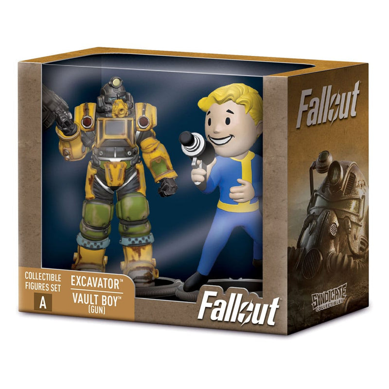 Fallout Mini Figures 2-Pack - Excavator & Vault Boy (Gun)