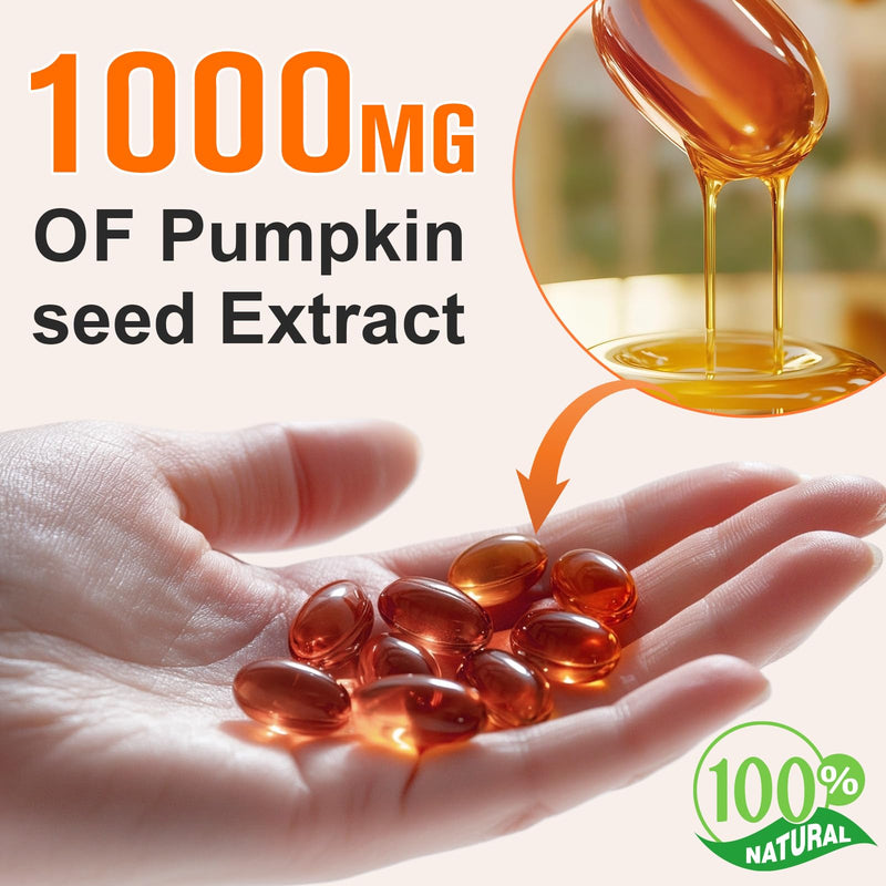 Xaarty Pumpkin Seed Oil Capsules 1000mg Cold-Pressed Non-GMO 300 Softgels