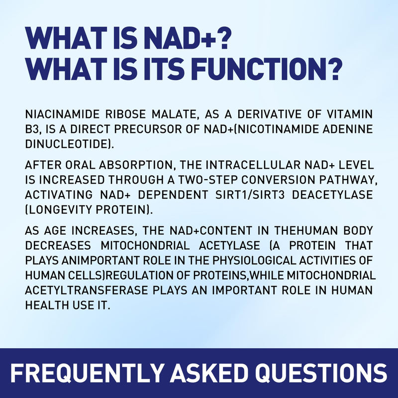 XKQ NAD+ Supplement 910mg – 60 Servings | Nicotinamide Riboside for Energy & Healthy Aging