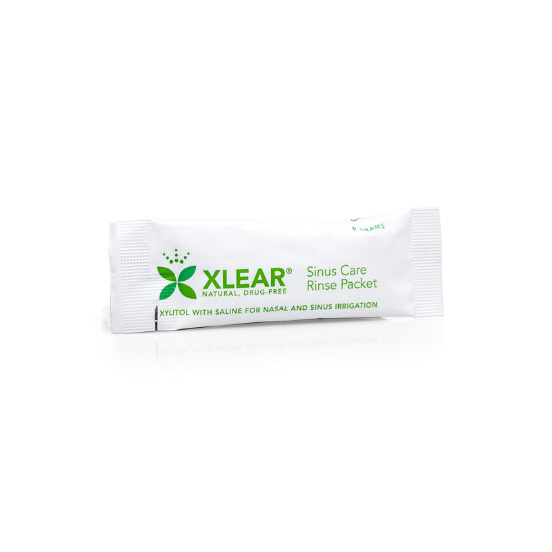 Xlear Natural Xylitol Nasal Irrigation System – 6 Saline Packets + Sinus Rinse Bottle
