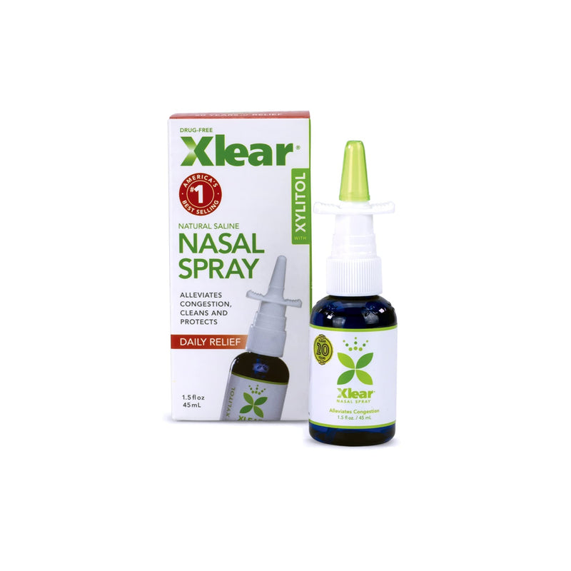 Xlear Natural Nasal Spray with Xylitol – 1.5 fl oz (Pack of 4)