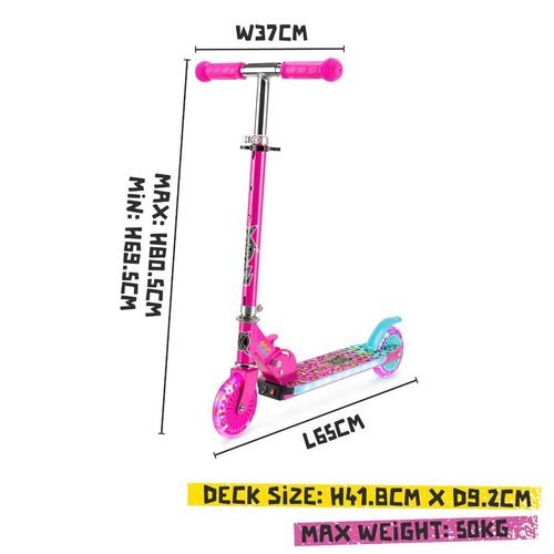 XOOTZ WILD RIDER LED SCOOTER - PINK - InStock