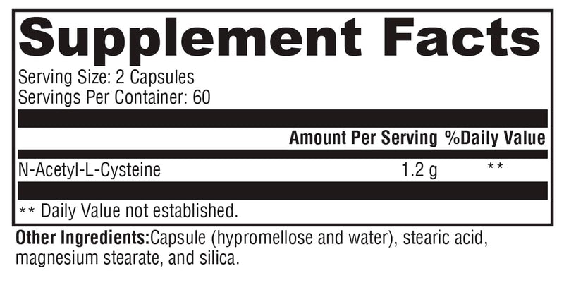 XYMOGEN N-Acetyl-Cysteine 600mg – 120 Capsules | Antioxidant & Detox Support