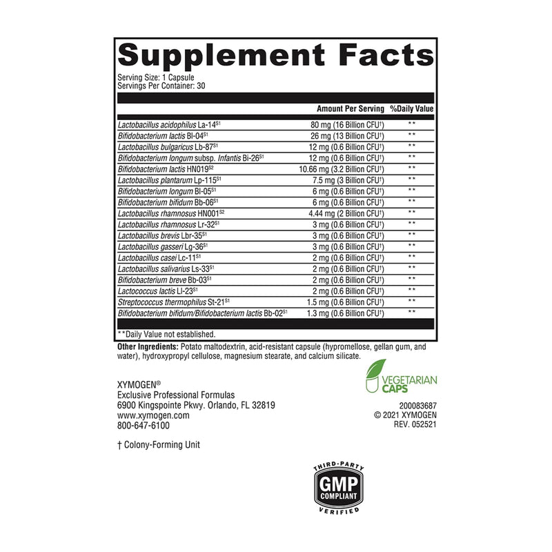 XYMOGEN ProbioMax Complete 45B – 45 Billion CFU Probiotic, Dairy-Free (30 Capsules)