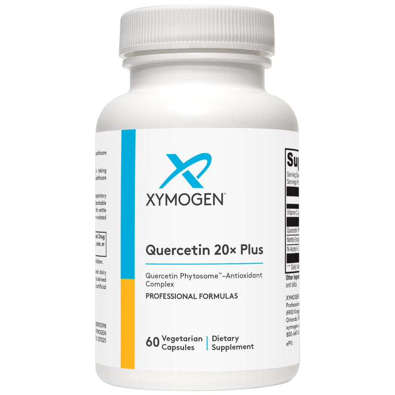 XYMOGEN Quercetin 20x Plus – Respiratory Support, Vegan & Gluten-Free (60 Capsules)