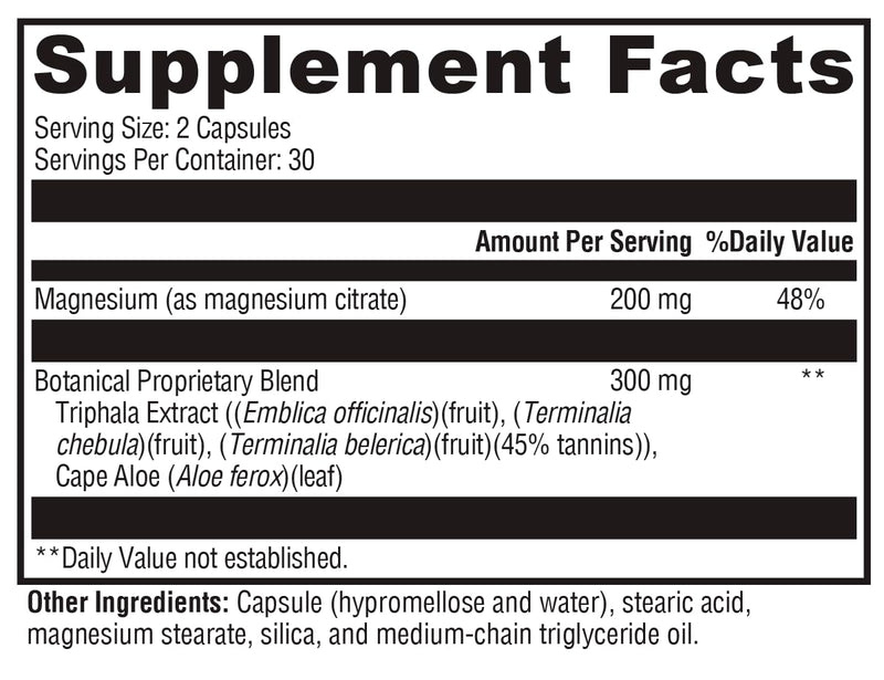 XYMOGEN ColonX Triphala Supplement for GI Motility, Digestion & Elimination | 60 Capsules