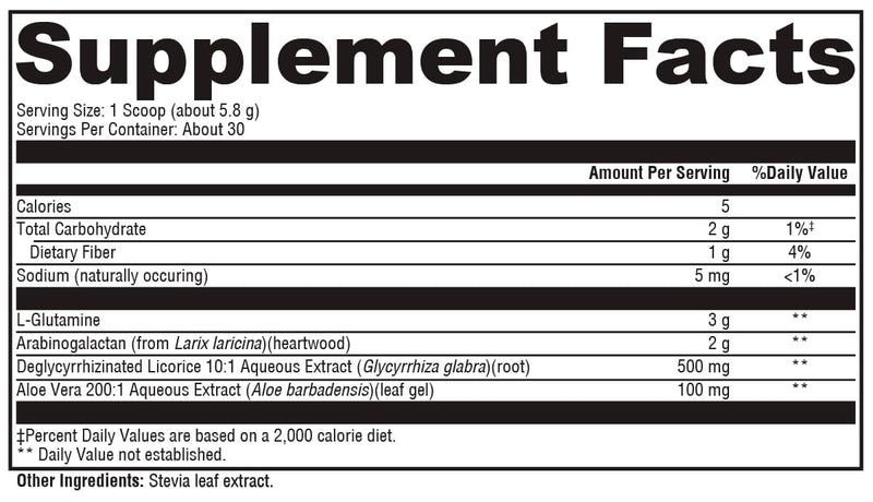 XYMOGEN GlutAloeMine Powder – 3000 mg L-Glutamine + Aloe, DGL Licorice & Arabinogalactan for GI Health (6.1 oz)