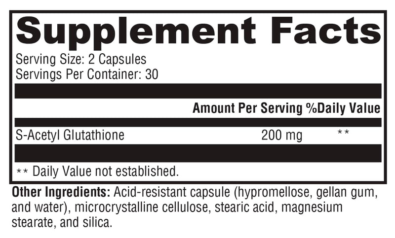 XYMOGEN S Acetyl Glutathione - Superior Absorption Glutathione Supplement with Stomach Acid-Resistant Capsules (60 Capsules) | Immune Support & Healthy Aging