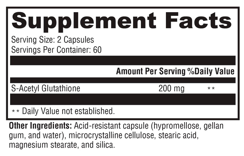 XYMOGEN S Acetyl Glutathione – Superior Absorption, Acid-Resistant DRcaps Capsules (120 Capsules)