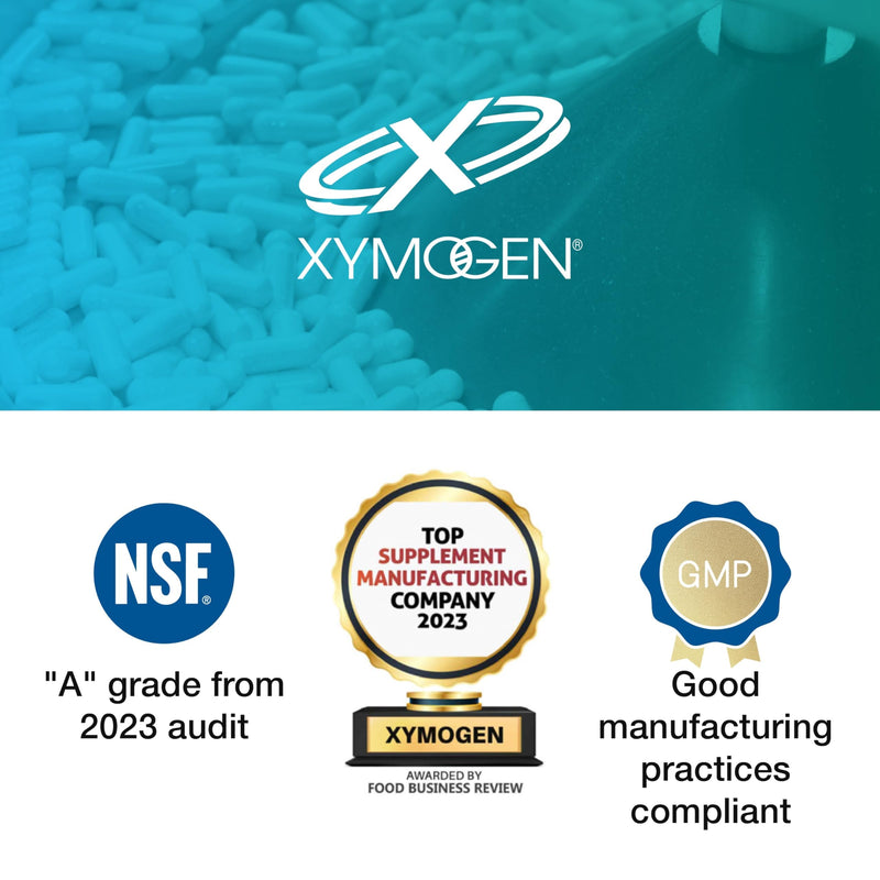 XYMOGEN XymoZyme - Vegan Digestive Enzymes for Gut Health (120 Capsules)