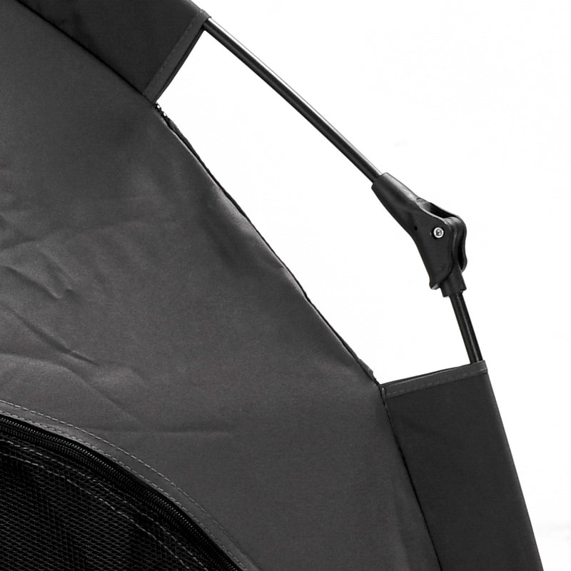 PawHut Foldable Dog Cat Tent with Waterproof Oxford Cloth, Carry Bag, Grey