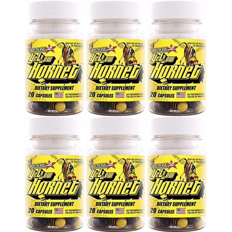 Yellow Hornet Herbal Dietary Supplement 120 Capsules - 6-Pack