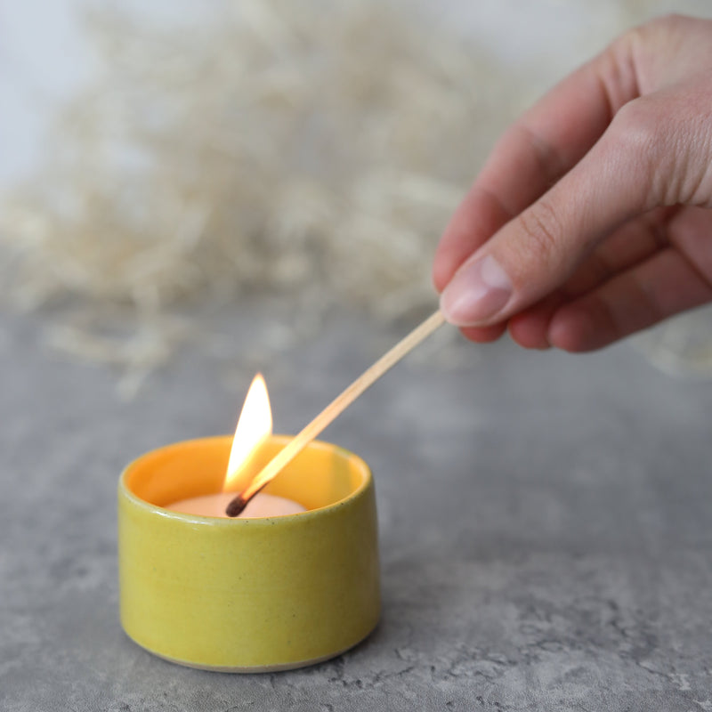 Sun Yellow Classic Tea Light Holders