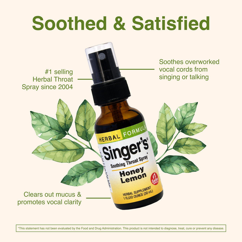 Herbs Etc. Singer's Saving Grace Honey Lemon – Herbal Throat Spray (1 oz)
