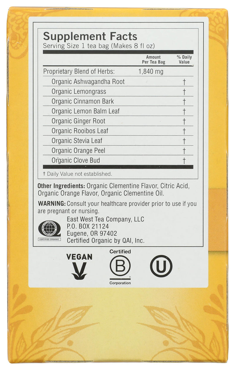 Yogi Tea Organic Sweet Clementine Stress Support – 16 Count