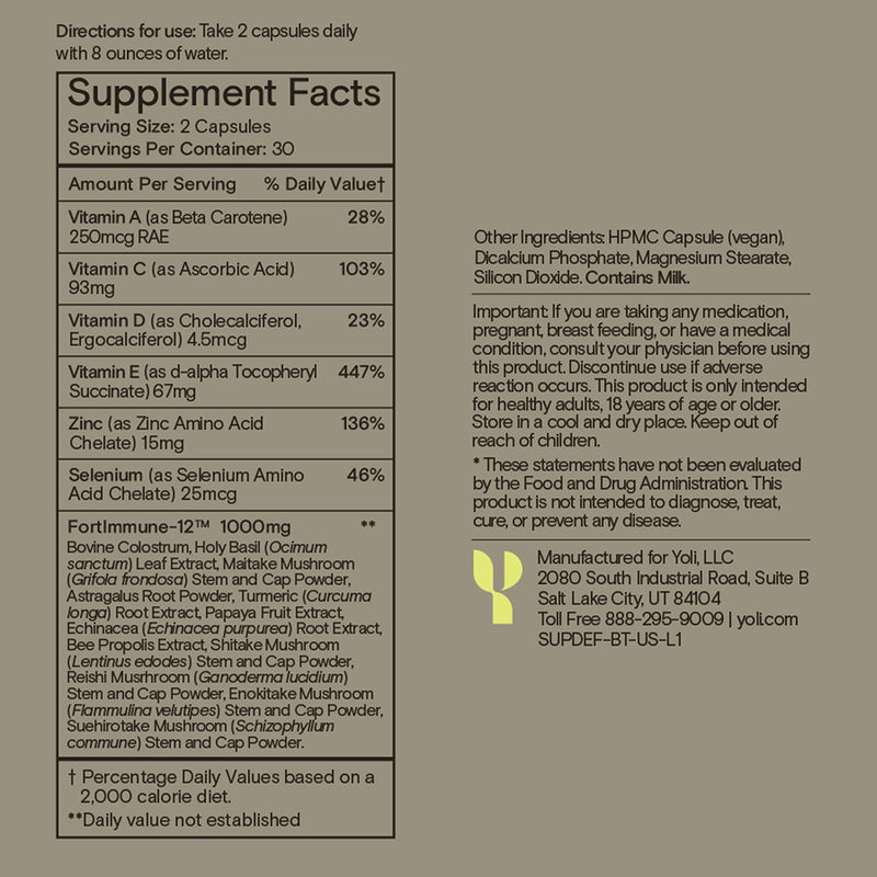 Yoli Defend - Supports Your Immunity And Boosts Your Immune Response at a Cellular Level