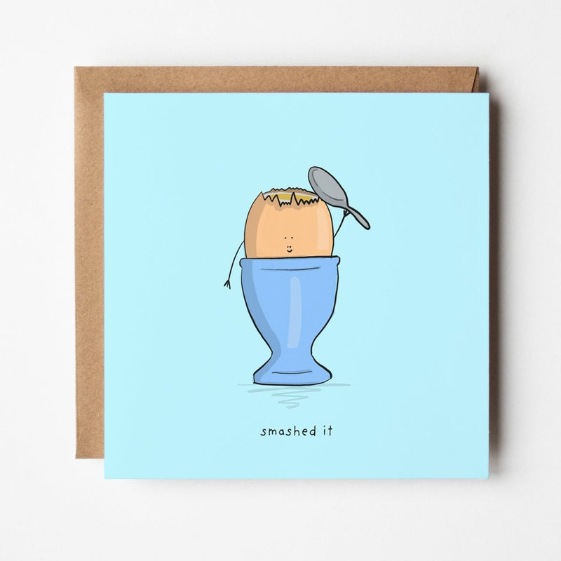 Funny Congratulations Card – Cute Kawaii Egg Greeting Card for Achievement
