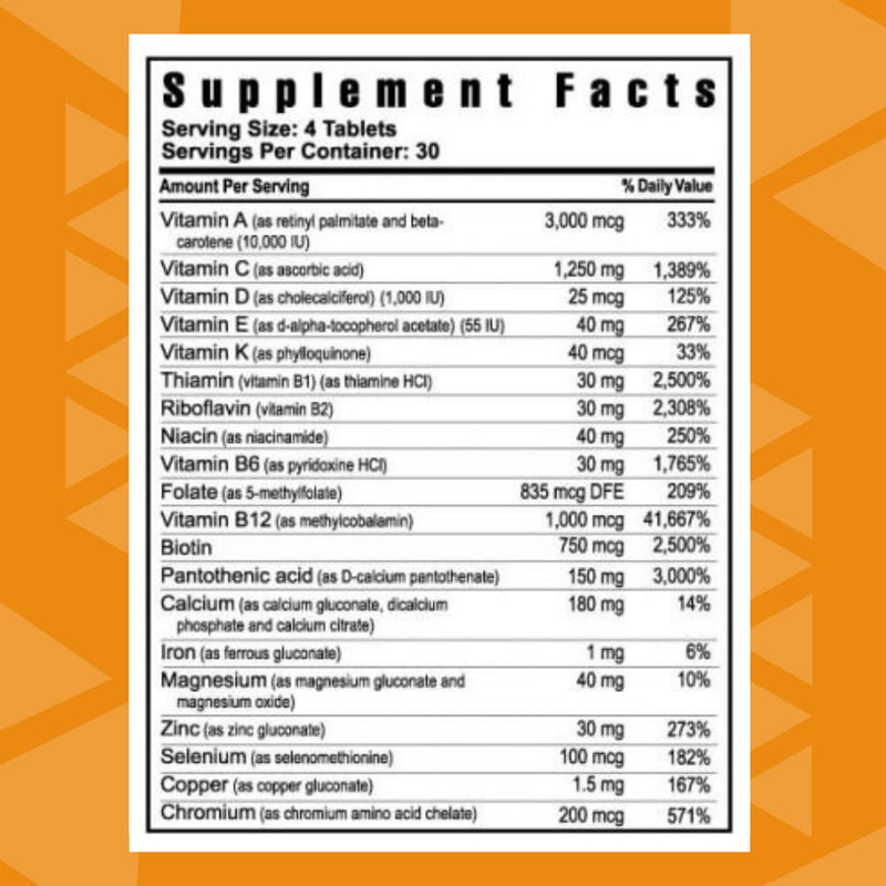 Youngevity Beyond Tangy Tangerine 2.0 – Multi-Vitamin & Mineral Complex | 160,000 ORAC | 120 Tablets
