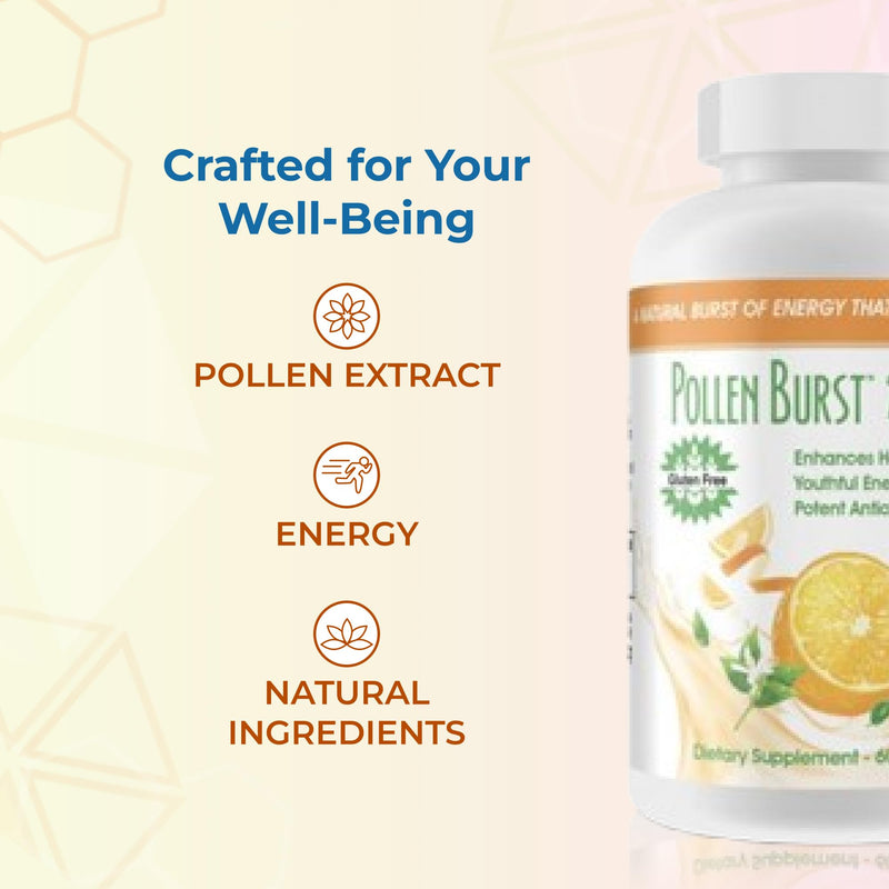 Youngevity Pollen Burst Tabs – Organic Hypoallergenic Pollen Extracts, 60 Tablets