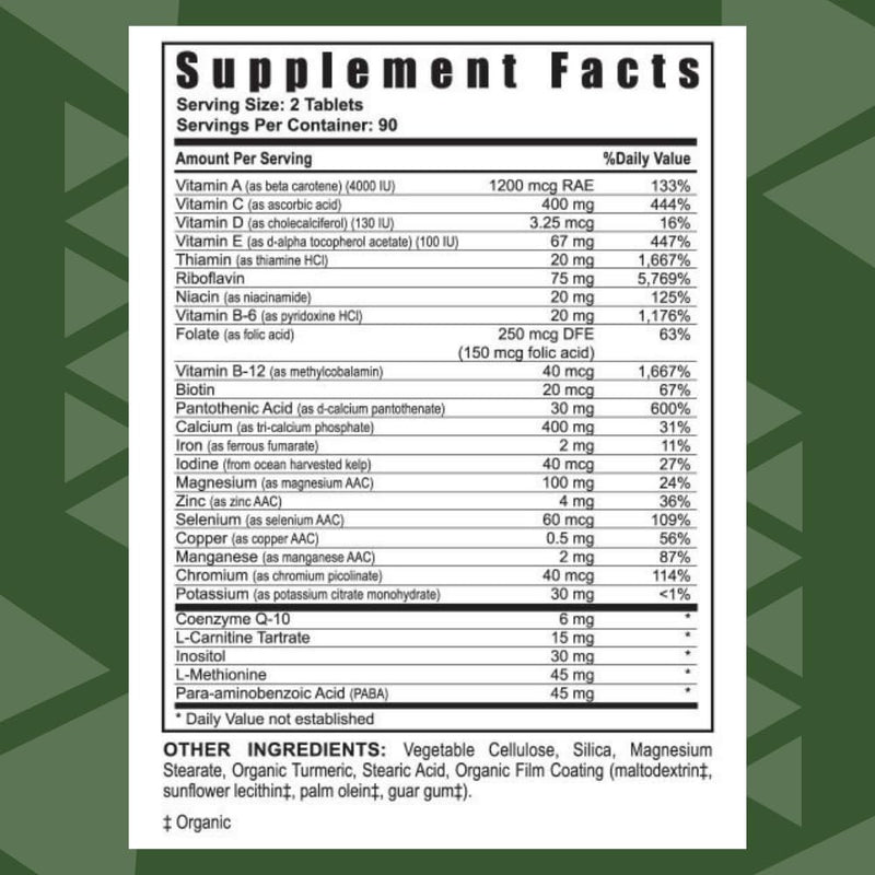 Youngevity Ultimate Daily Mega Multivitamin – 180 Tablets, High Absorption