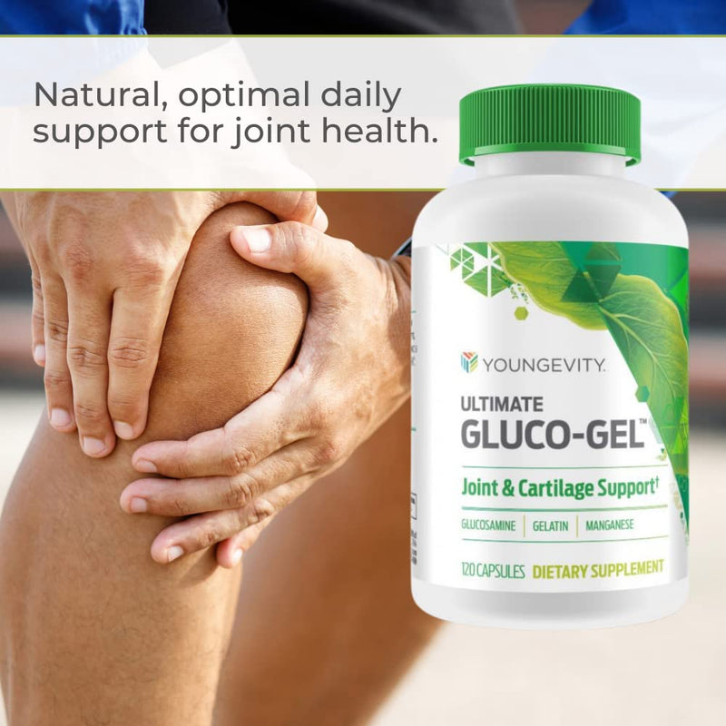 Youngevity Ultimate Gluco-Gel - Supports Bones, Tendons & Cartilage | 120 Capsules - 4 Bottles