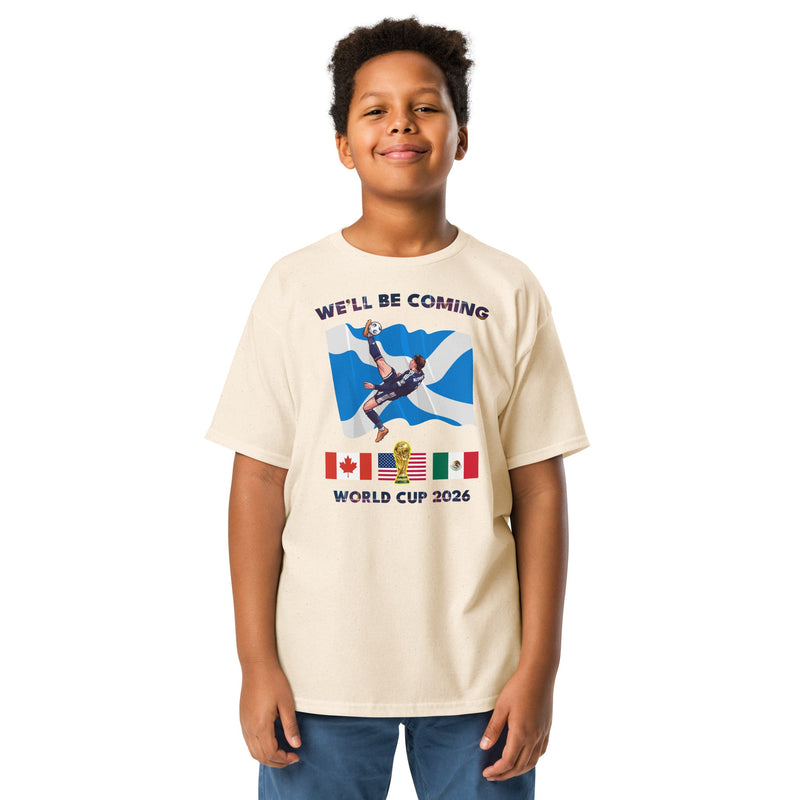 Scotland World Cup Kids Shirt – We'll Be Coming 2026 Football Unisex T-Shirt