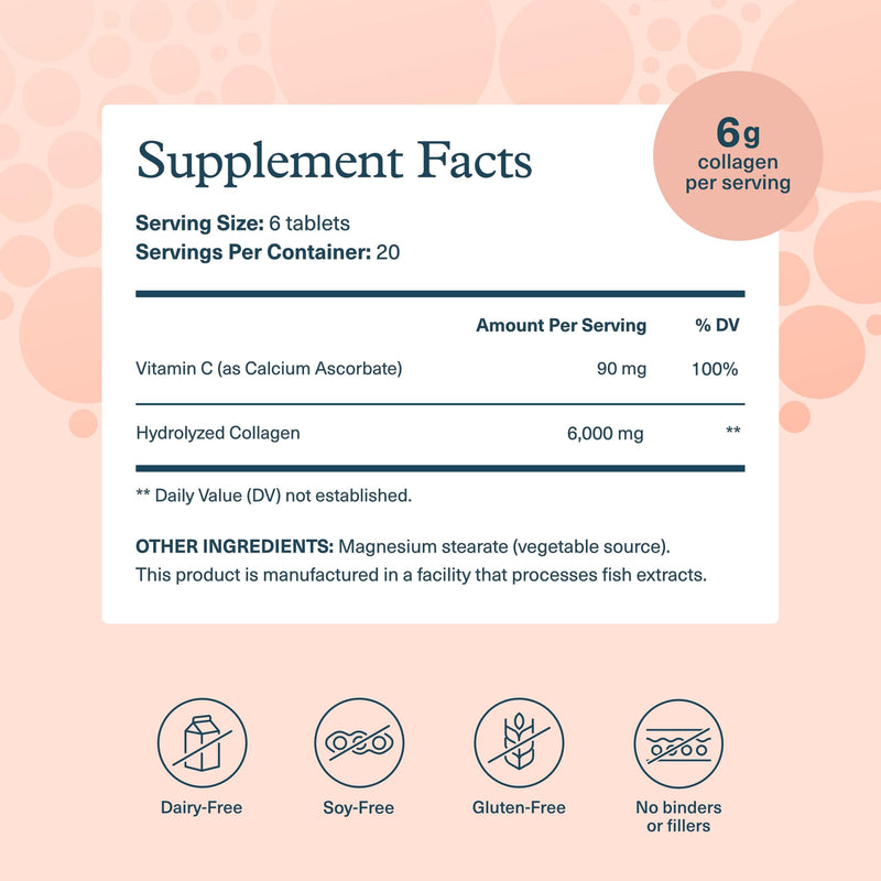 Youtheory Advanced Collagen 6,000 mg + Vitamin C – Hair, Skin & Nails (Pack of 2, 120 Tablets)