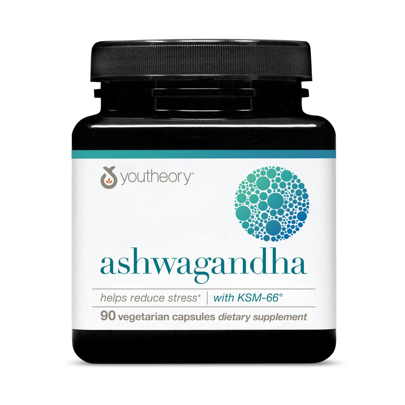 Youtheory Ashwagandha 1,000 mg – Stress & Cortisol Support | KSM-66, Ginger | 90 Vegetarian Capsules