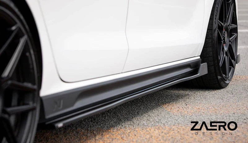 HYUNDAI I30 N EVO-1 GLOSS BLACK SIDE SKIRTS BY ZAERO (2018+, PD)