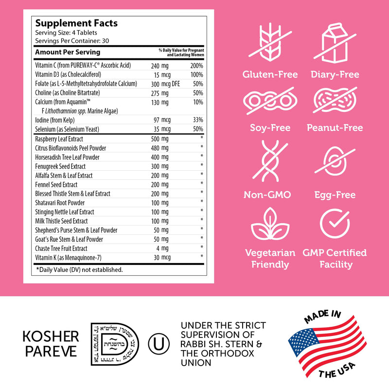 Zahler Postnatal Flow - Advanced Lactation Support | 120 Tablets