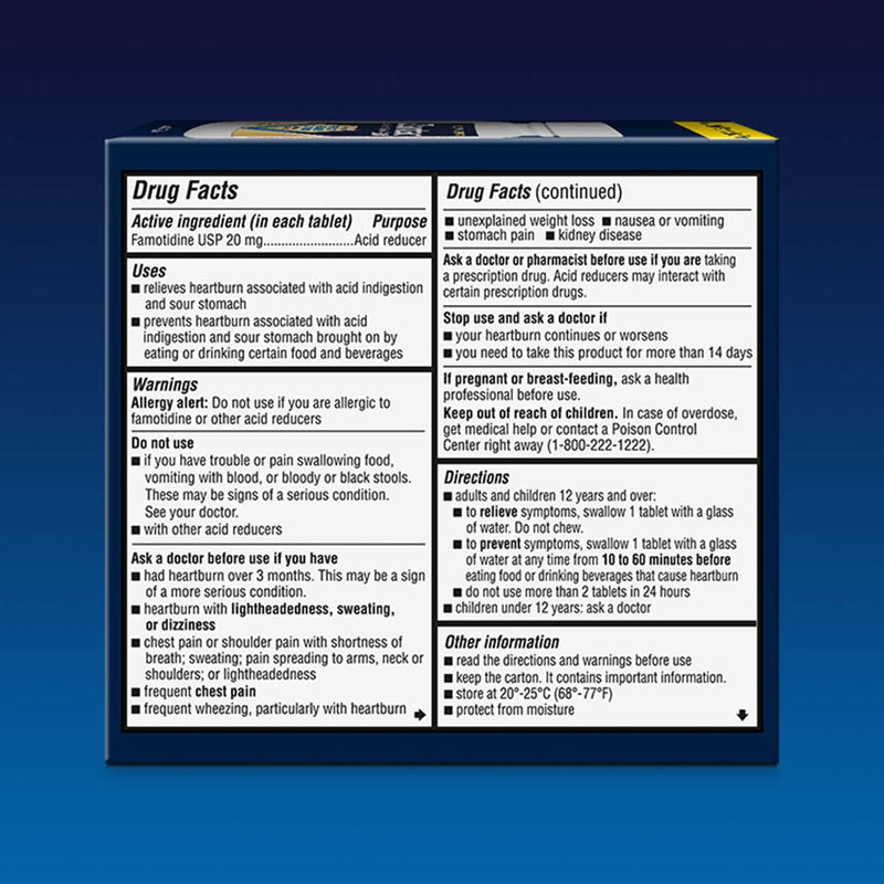 Zantac 360 Maximum Strength 20 mg Tablets – 25 Count | Heartburn Prevention & Relief