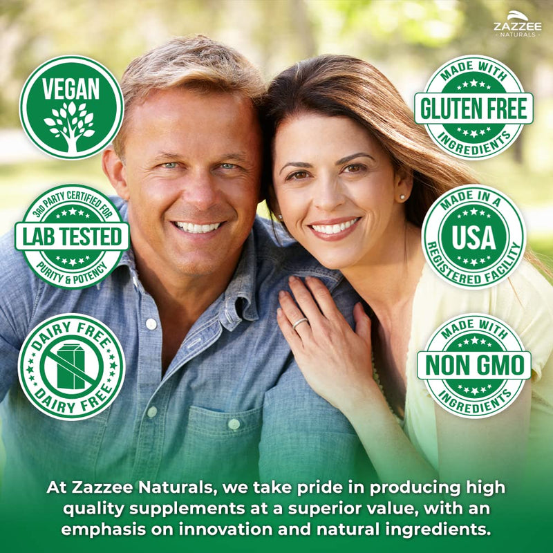 Zazzee Extra Strength Saw Palmetto 20:1 Extract – 6000 mg per Capsule, 4 Month Supply, 40% Fatty Acids, 120 Vegan Capsules, Non-GMO, Made in USA