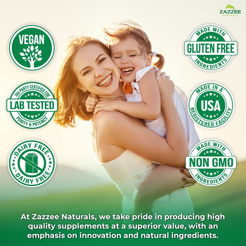 Zazzee USDA Organic Vitex 500 mg | 120 Vegan Capsules | 4-Month Supply